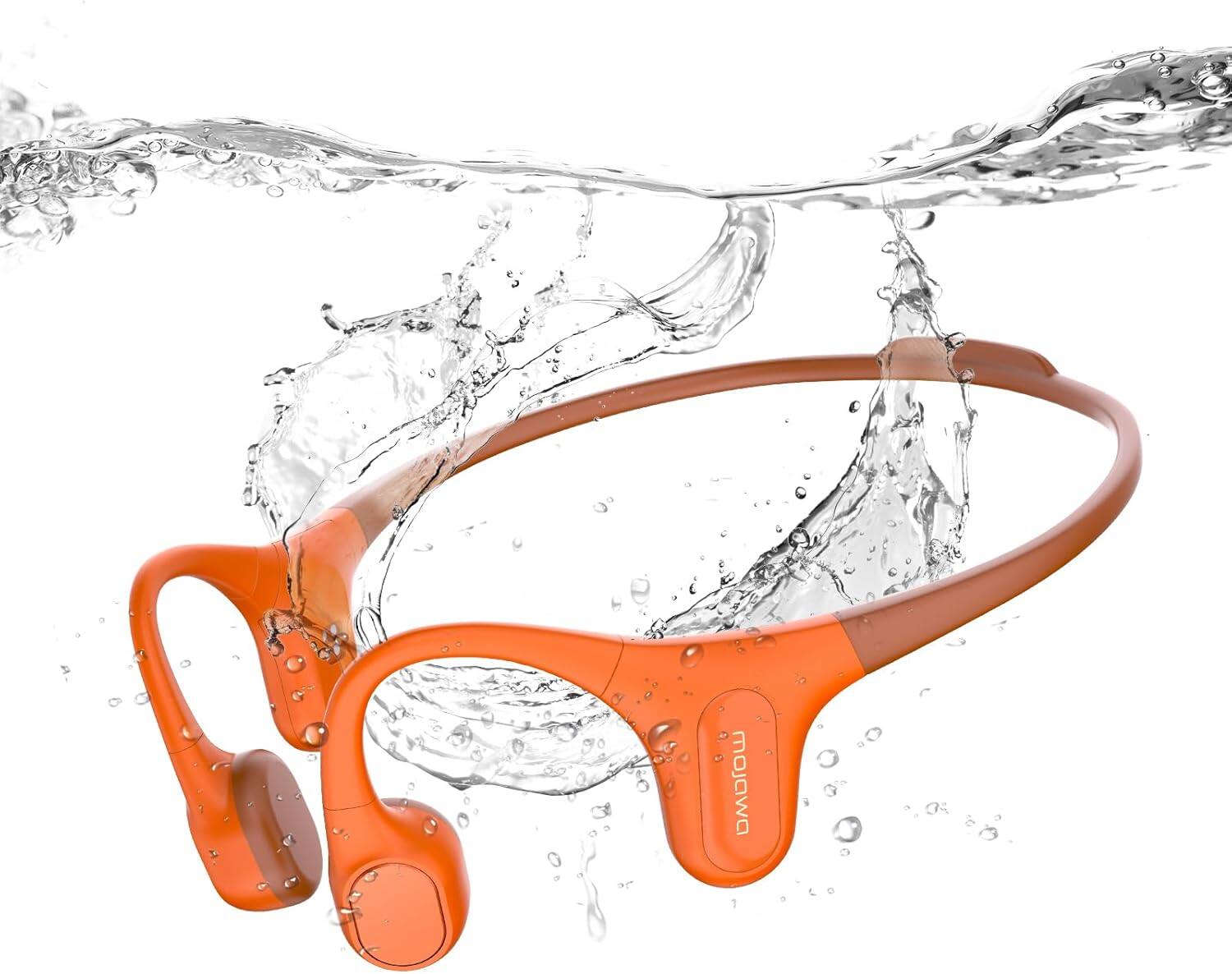 Mojawa - Run Plus Bluetooth Bone-conduction Waterproof Open-ear Headphones With Microphone For Outdoor Sports - Orange