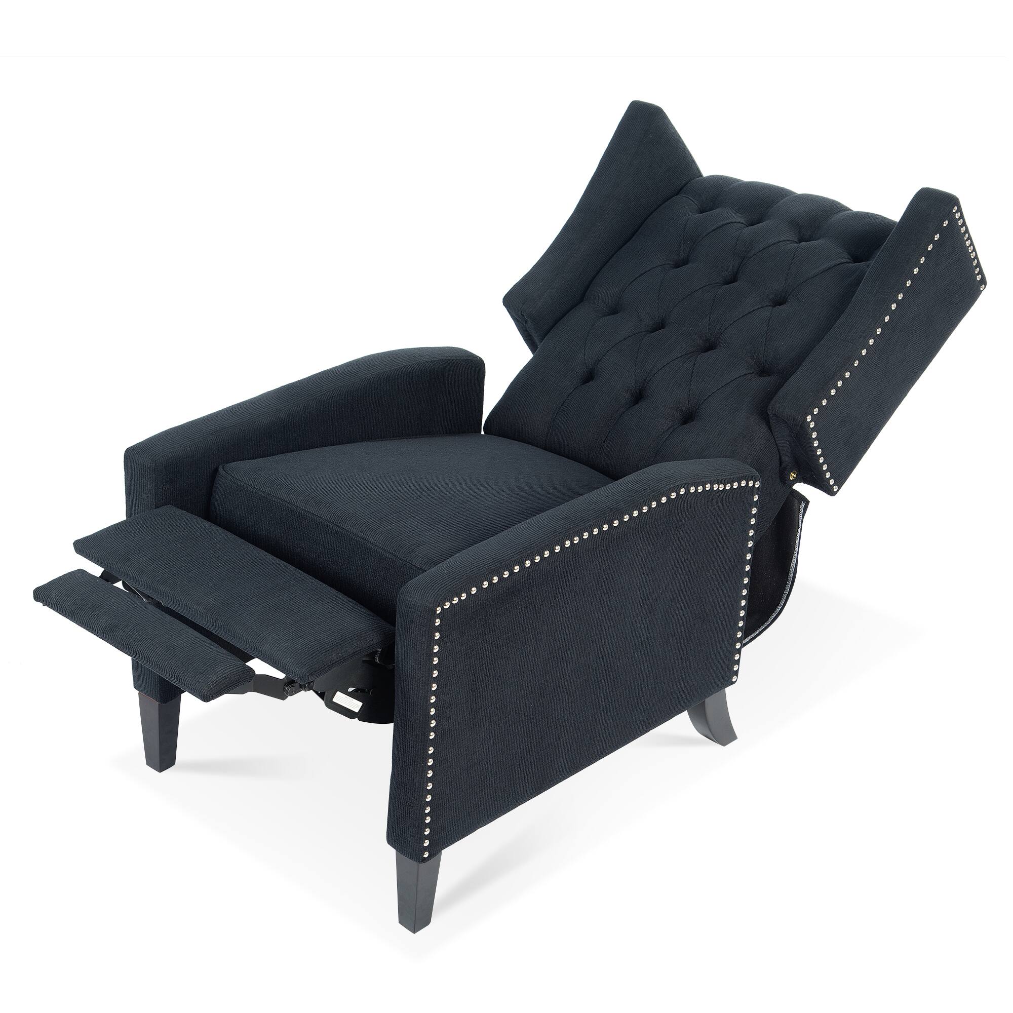 Alt View 6. APRILSOUL - Wide Manual Wing Chair Recliner - Black.