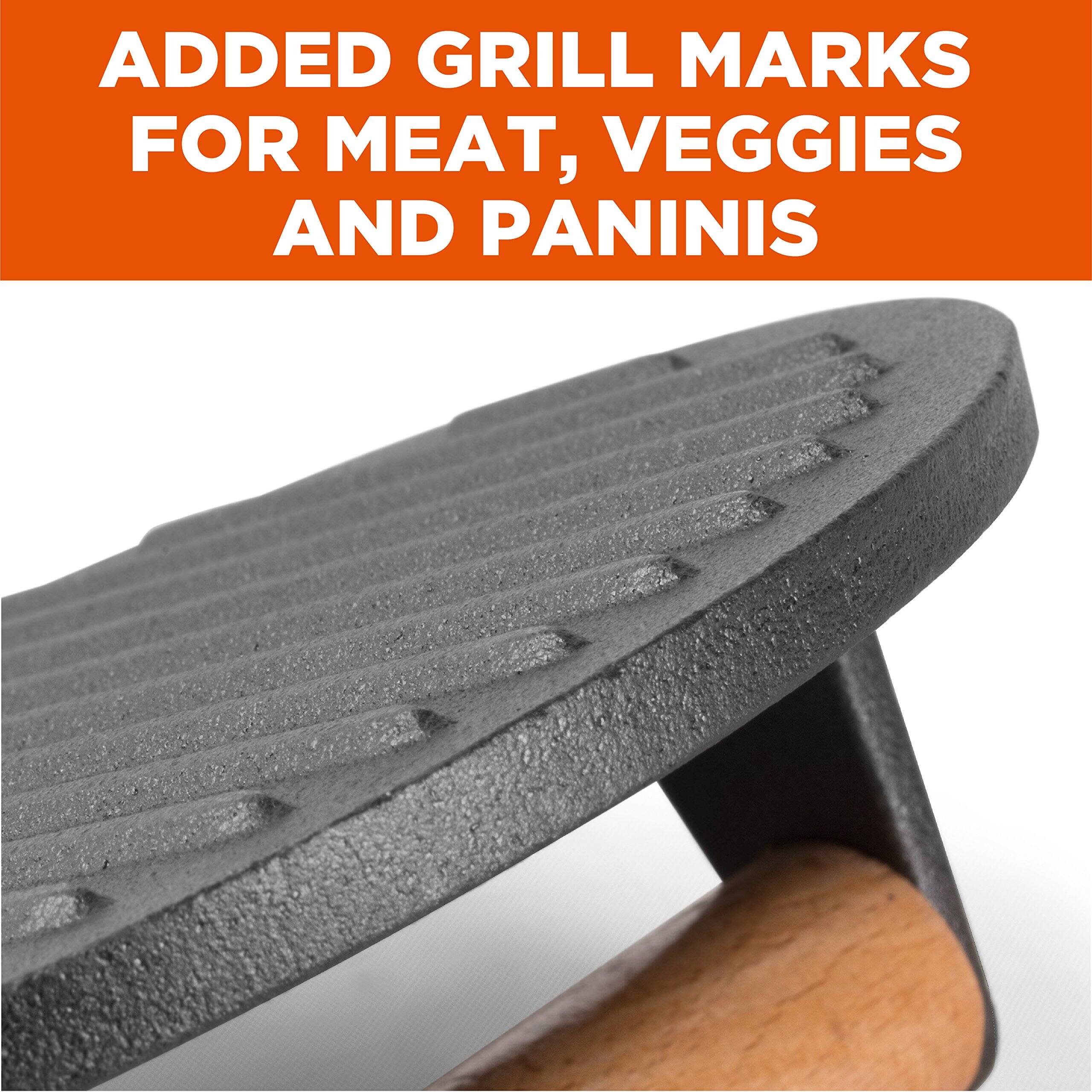 ADDED GRILL MARKS FOR MEAT, VEGGIES AND PANINIS