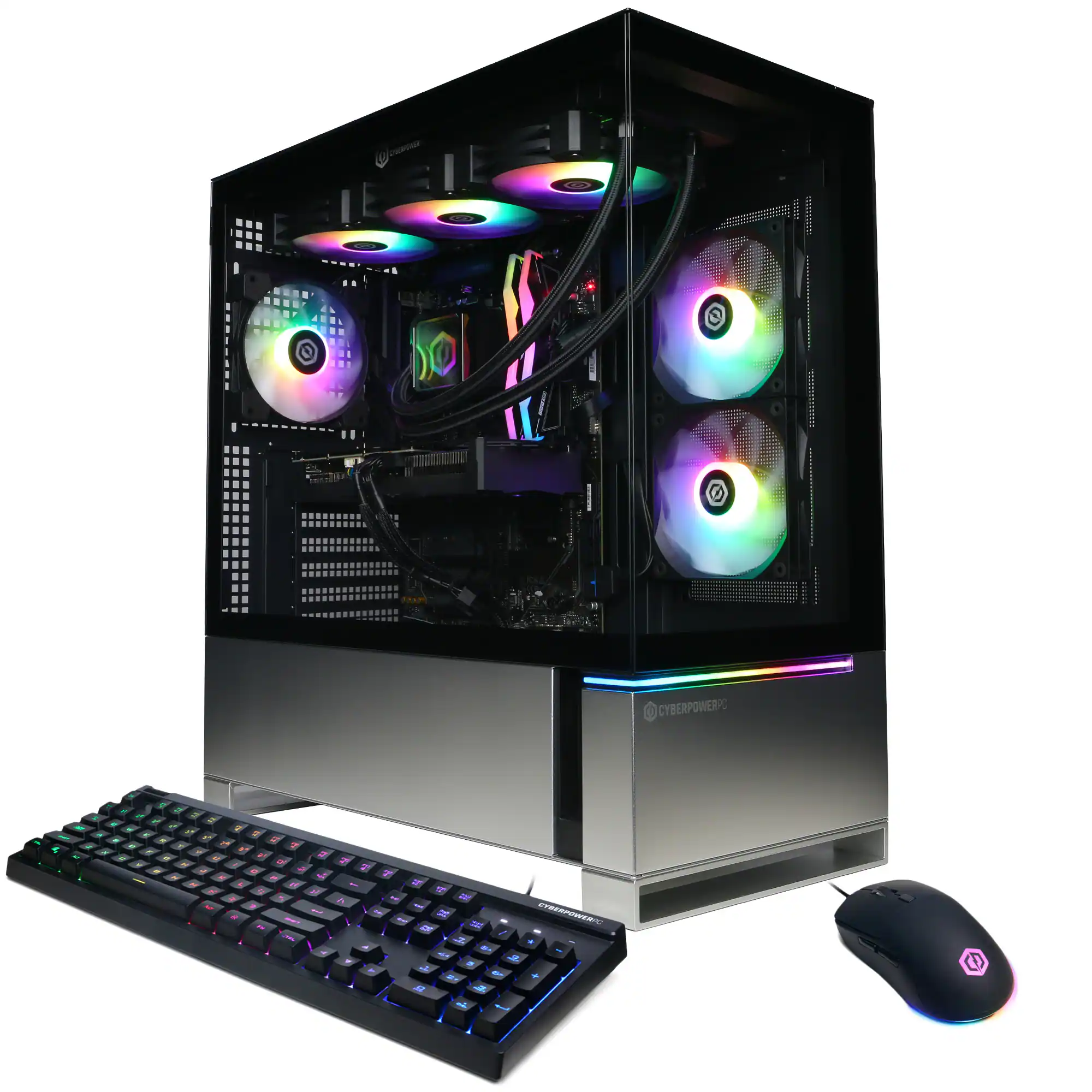 CyberPowerPC - Gaming Desktop - AMD Ryzen 9 9950X3D - AMD Radeon RX 9070 XT 16GB - 64GB DDR5 - 4TB PCIe 4.0 SSD - Black