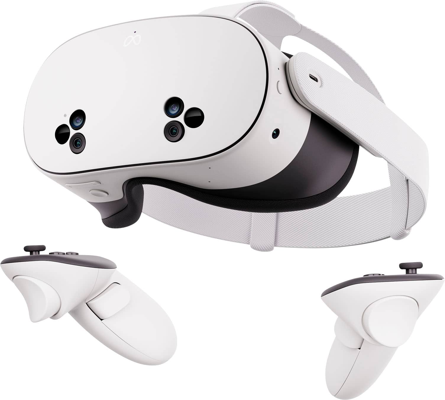 Meta - Quest 3S 128GB (Refurbished) — Dive into Mixed Reality — Unreal device. Unreal price. — All-In-One Headset - White - Front_Zoom