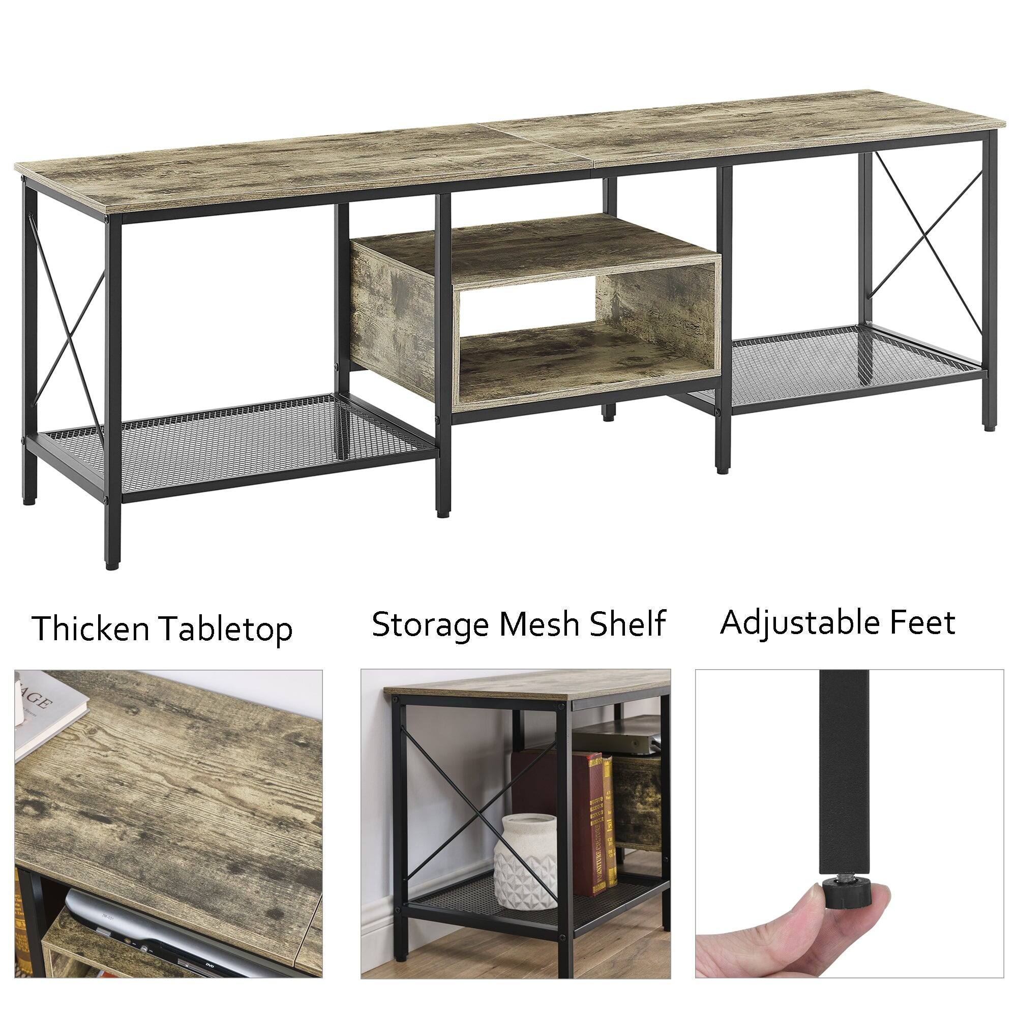 Thicken Tabletop  
Storage Mesh Shelf  
Adjustable Feet