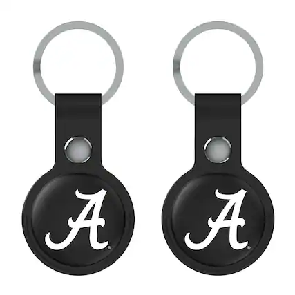 Front. Keyscaper - Black Alabama Crimson Tide Two-Pack AirTag Holders - No Size - Black.