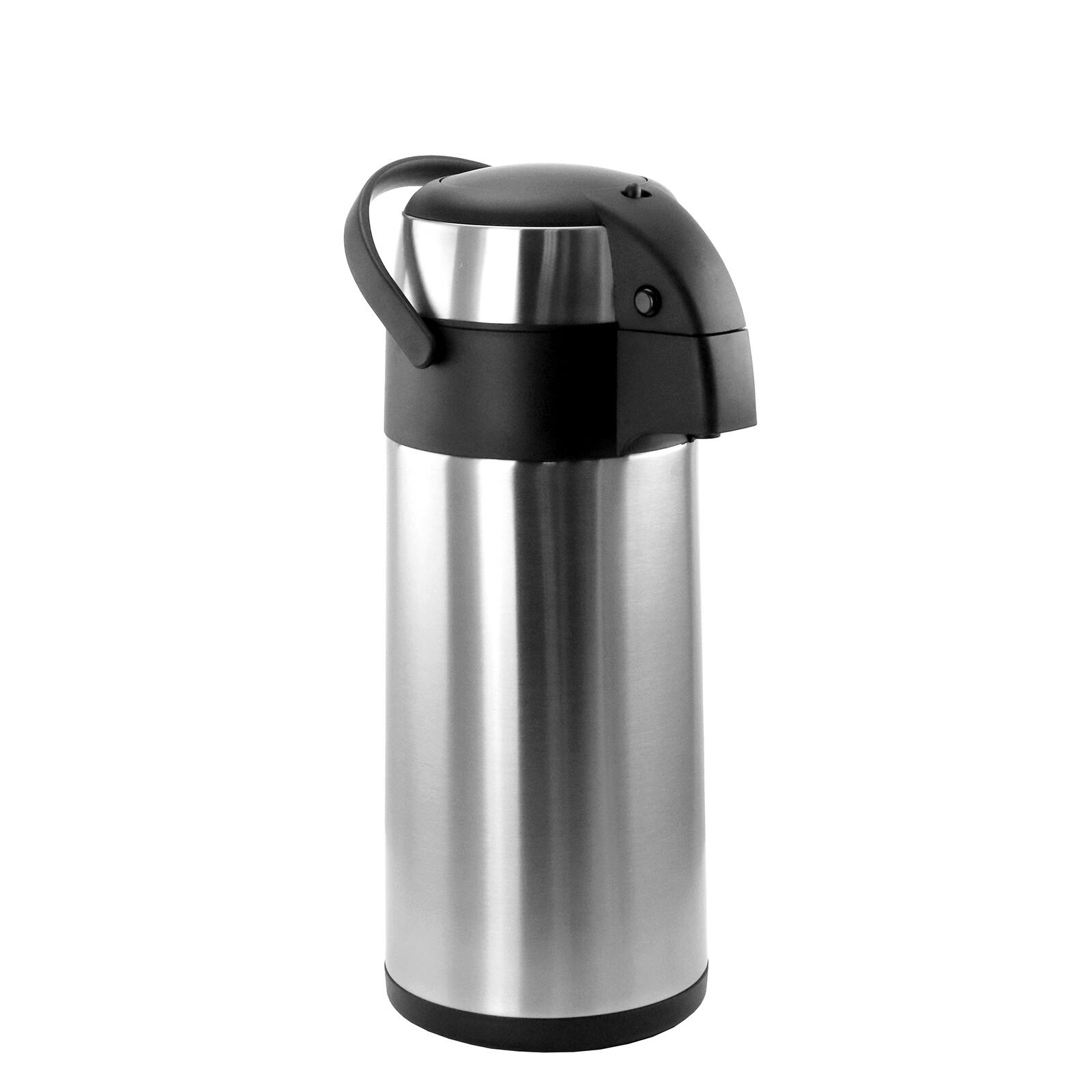 Alt View 1. MegaChef - MegaChef 5.3 Quart Stainless Steel Airpot Hot Water Dispenser for Coffee and Tea - Silver and Black.