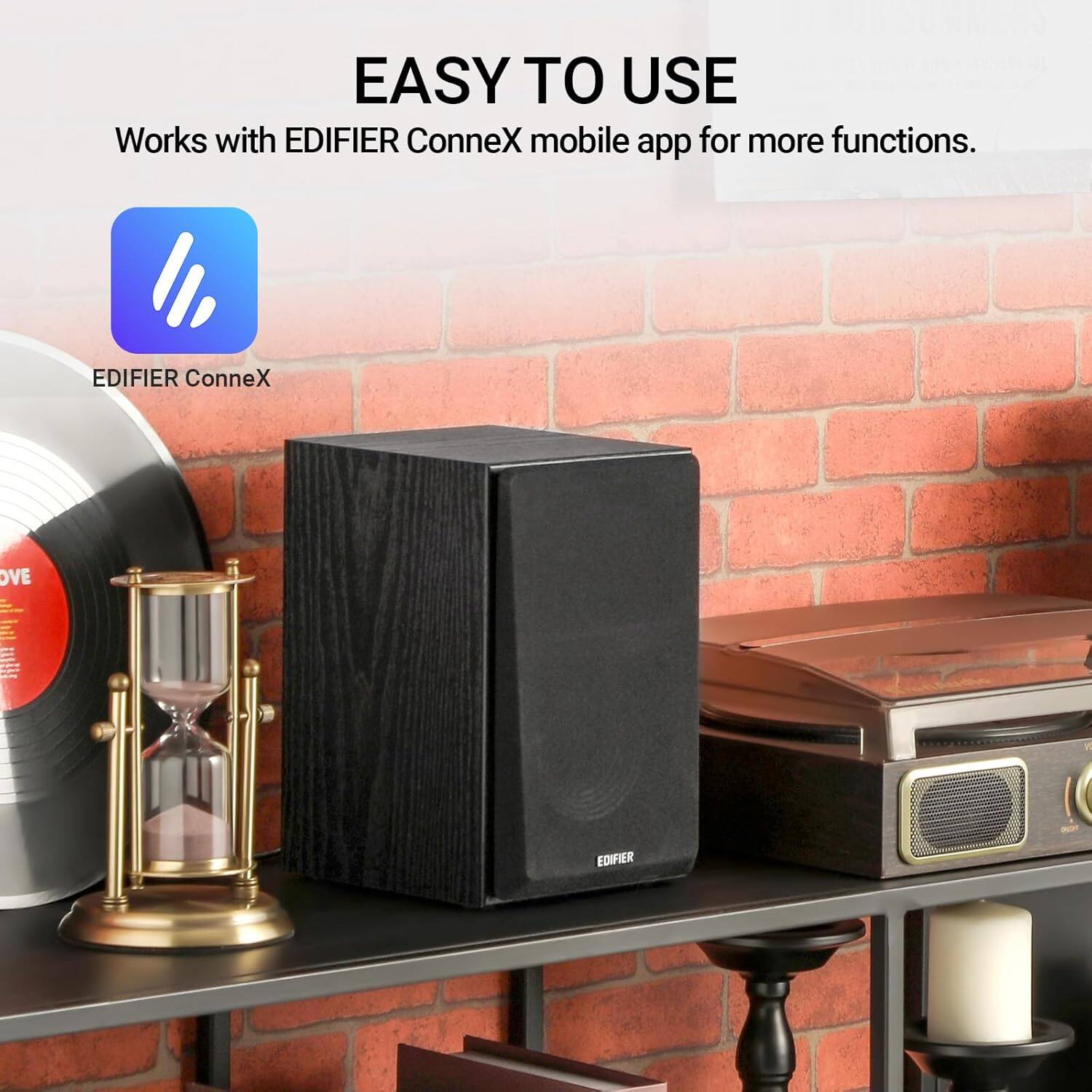 Easy to Use: Works with EDIFIER ConneX mobile app for more functions.