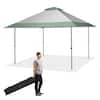 Front. Gymax - Gymax 13'x13' Outdoor Patio Pop Up Canopy Tent Sun Protection w/ Wheeled Bag Green & Grey - Green, Grey.