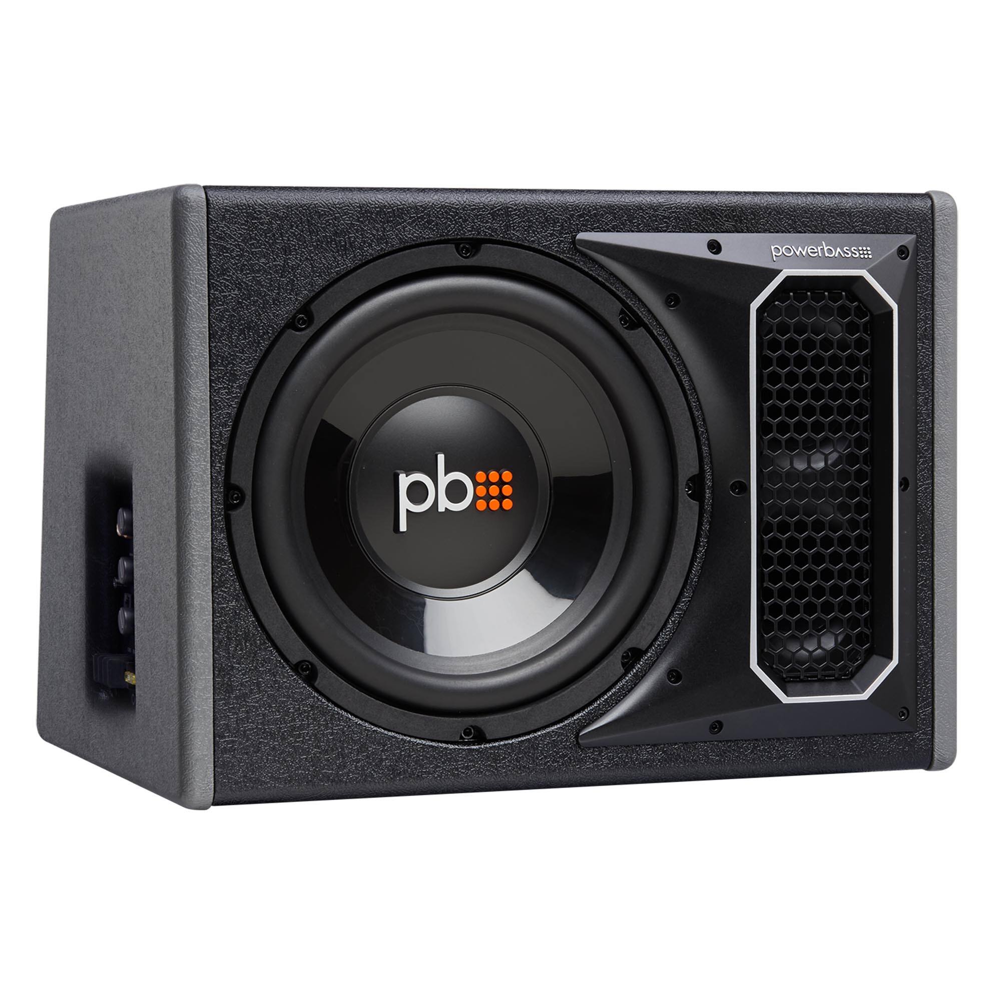 Front. Powerbass - PowerBass PS-AWB101 - 10" Single Loaded Amplified Ported Enclosure - Black/Gray.