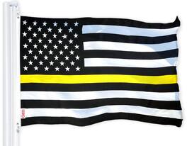 G128 - Thin Line American Flag 150D Polyester 3x5 ft Printed with Brass Grommets - Assorted Colors