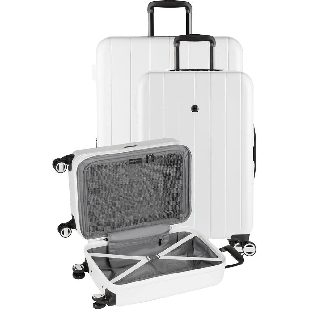 Alt View 3. SwissGear - Wanderlust Pro Lightweight Expandable Spinner 3-Piece Set (20/24/28) 80923100 - White.
