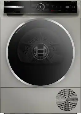 Bosch - 800 Series 4 Cu. Ft. Stackable Smart Electric Dryer with Steam Restore - Pearl Steel