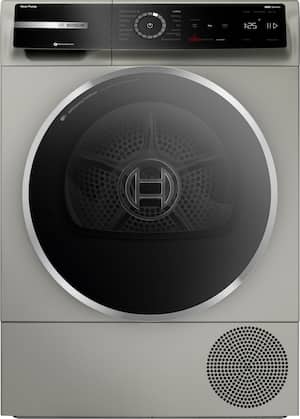 Bosch - 800 Series 4 Cu. Ft. Stackable Smart Electric Dryer with Steam Restore - Pearl Steel