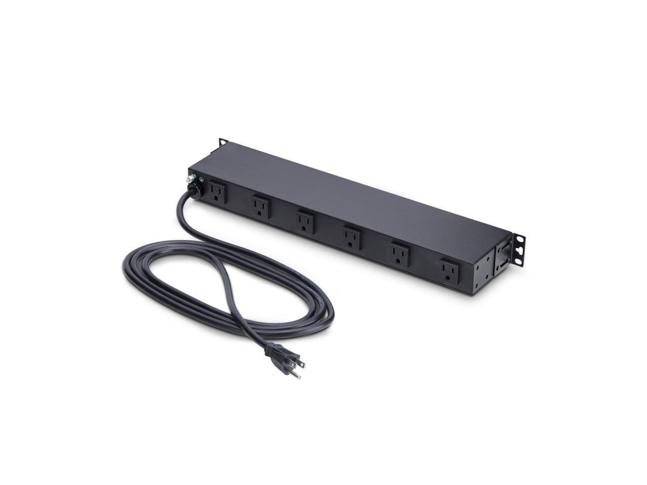 Alt View 1. StarTech.com - StarTech.com 1215B8H-RACK-PDU-RA 12-Outlet Rackmount 1U Power Distribution Units - Black.