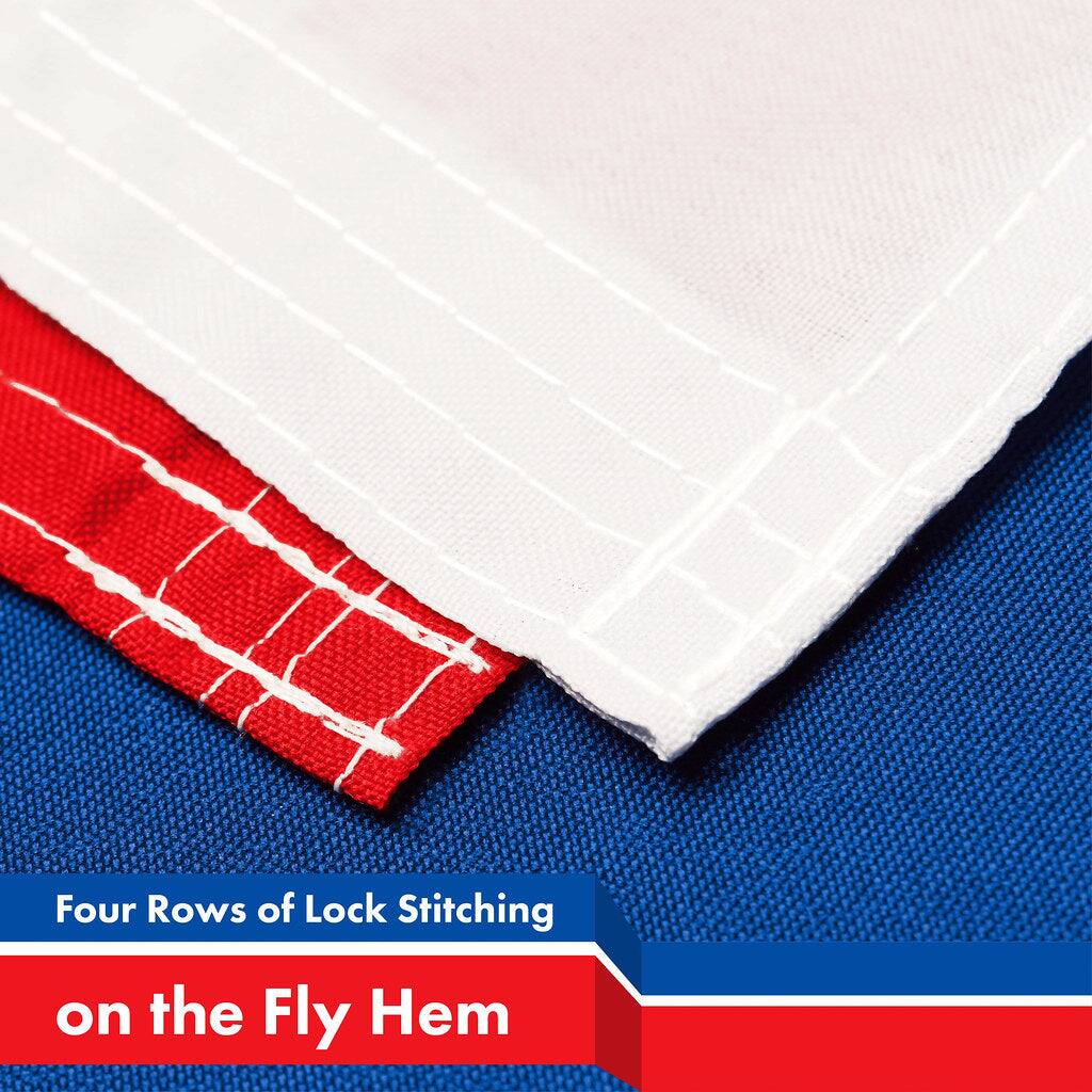 Four Rows of Lock Stitching on the Fly Hem