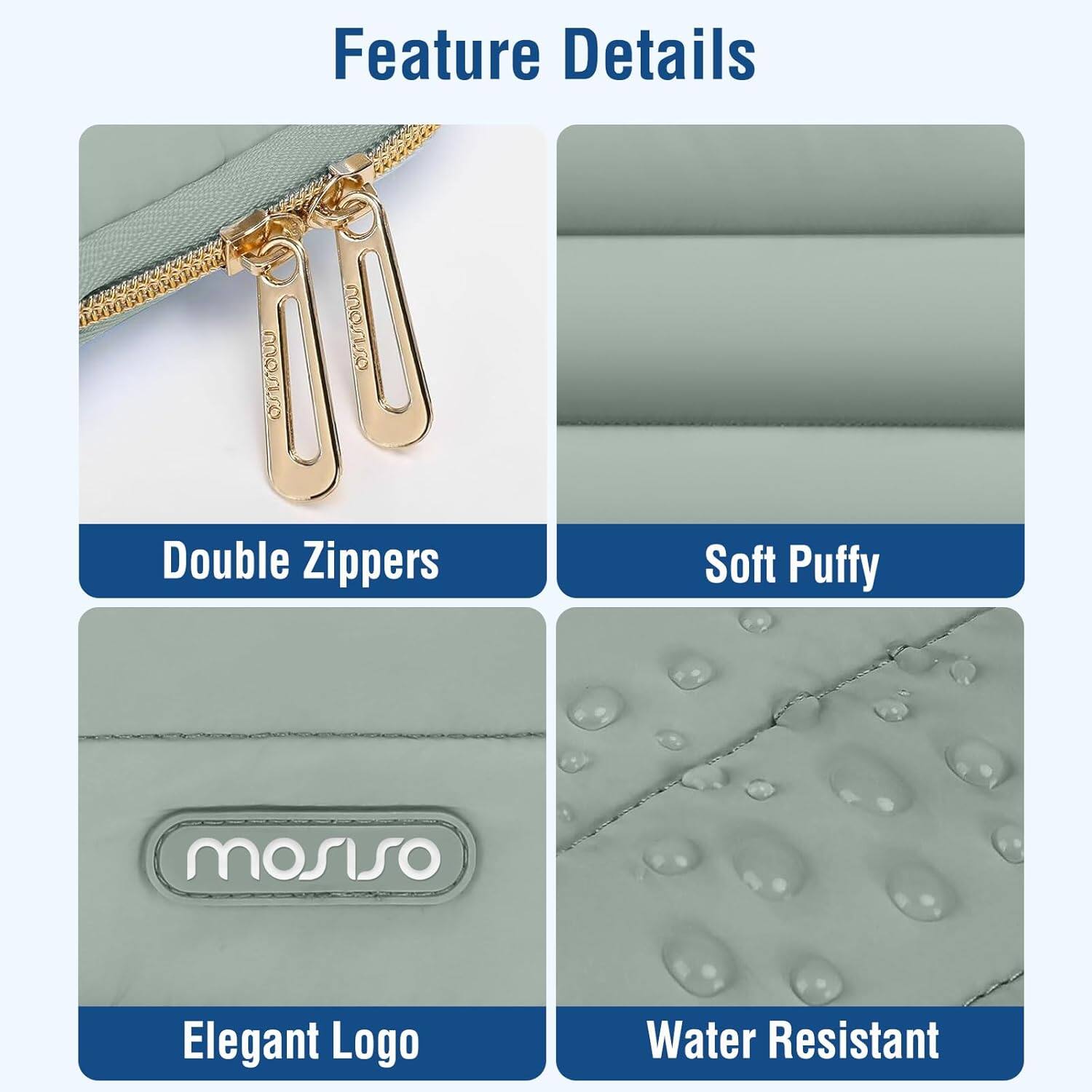 Feature Details

- Double Zippers
- Soft Puffy
- Elegant Logo
- Water Resistant