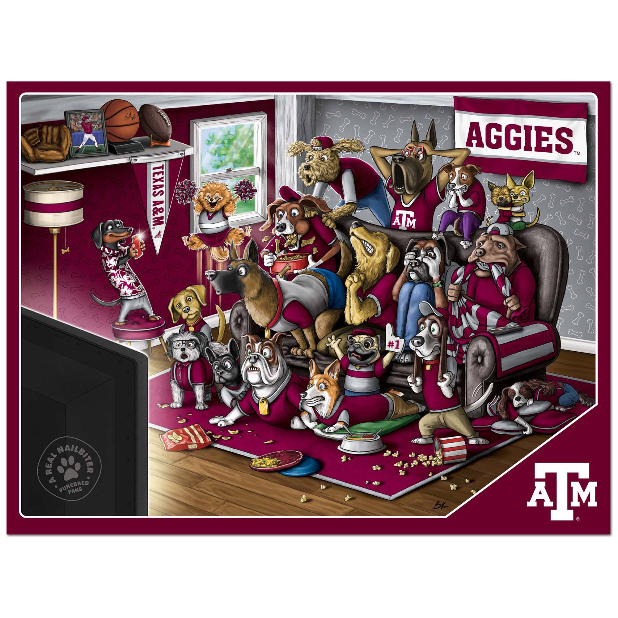 It's Texas A&M. I'm a real nailbiter, a purebred Aggie fan. #1 Aggies