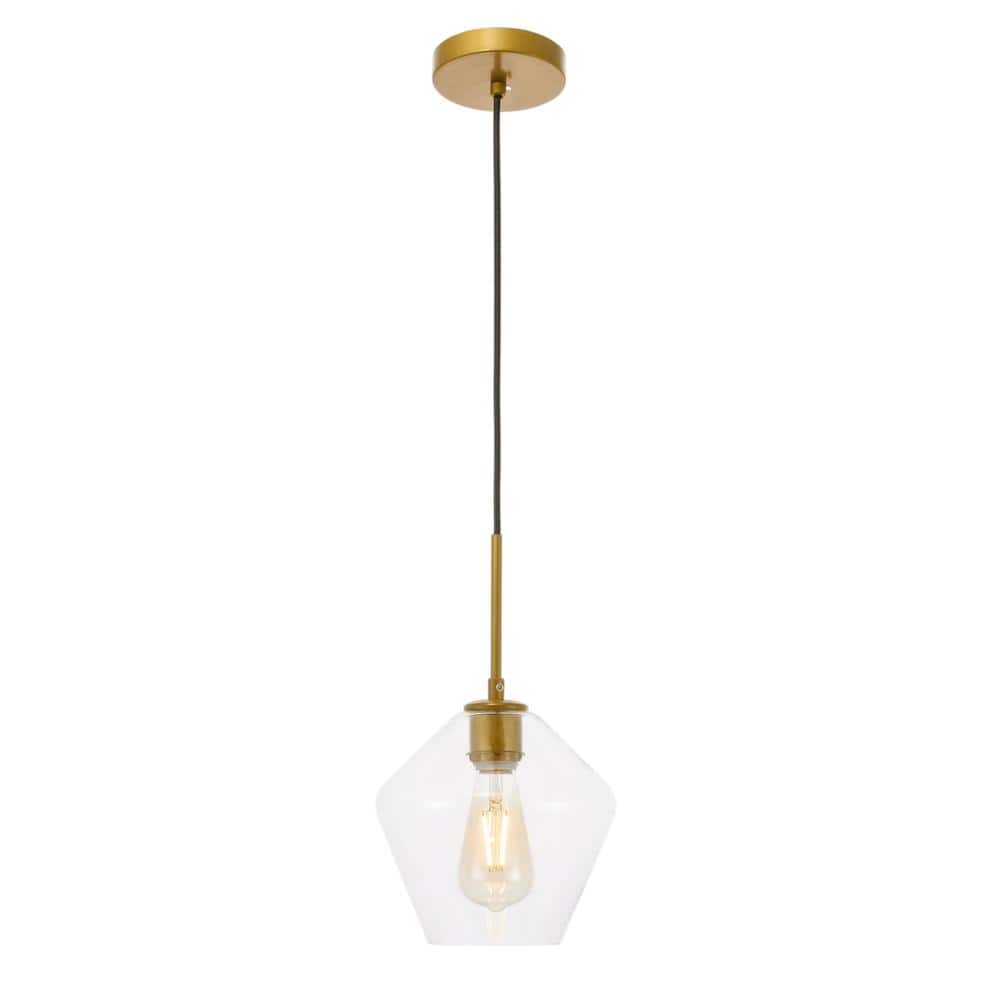 Living District - Gene 1 light pendant - Brass And Clear Glass price history on PriceWatchPro
