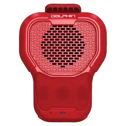 Front. Dolphin Audio - CLP-10 Portable Wearable Waterproof Bluetooth Speaker with Magnetic Clip - Red.