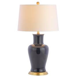 Jonathan Y - Julian 29" Traditional Classic Ceramic Urn LED Table Lamp - Navy