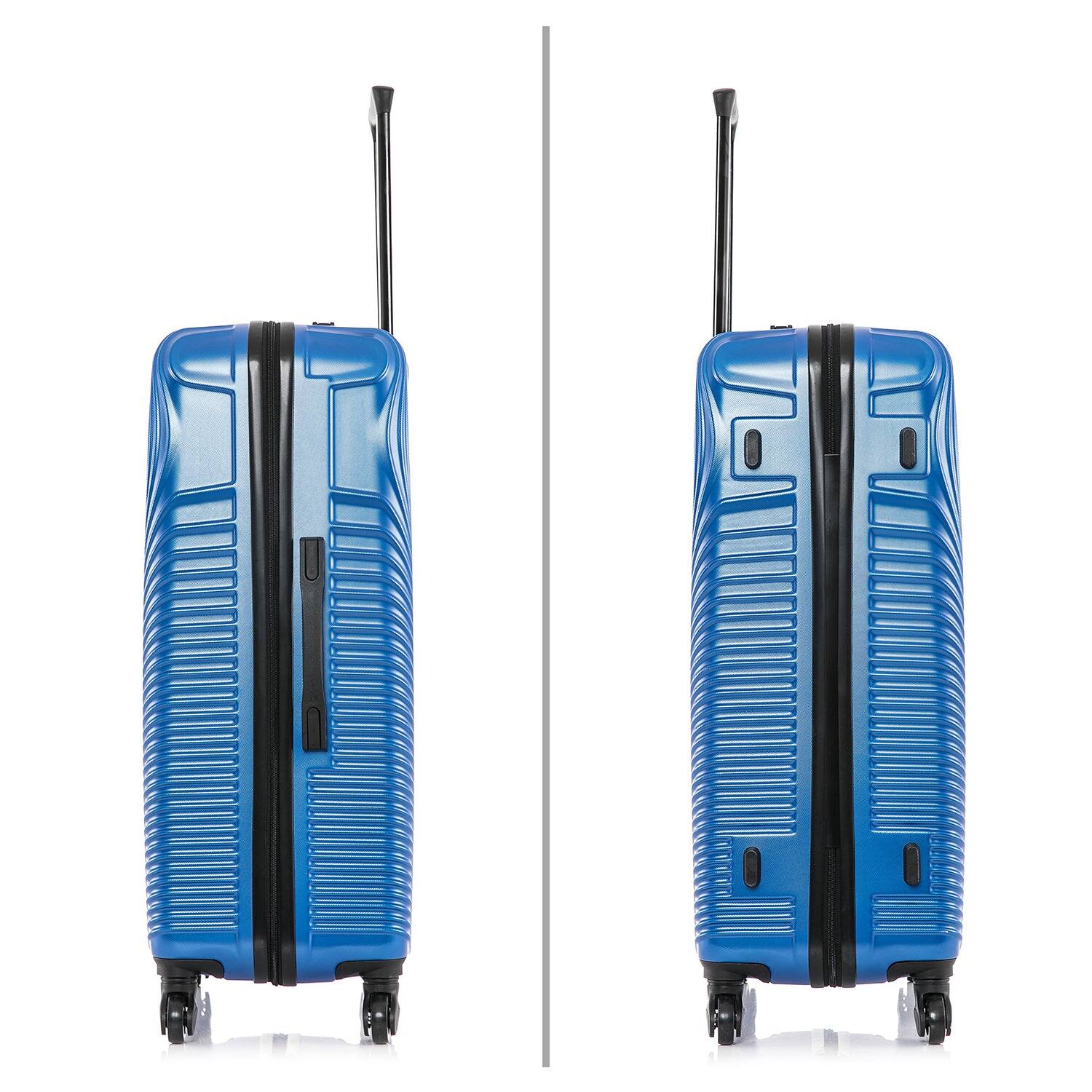Alt View 2. DUKAP - Inception Lightweight Hardside Spinner 3 Piece Luggage Set  20"/24"/28" - BLUE.