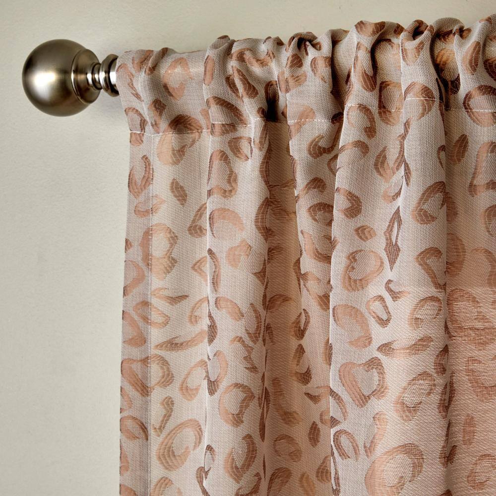 Angle. SKL Home - SKL Home By Saturday Knight Ltd Cheetah Spot Window Curtain Panel - 56" x 63" Bronze - Bronze.