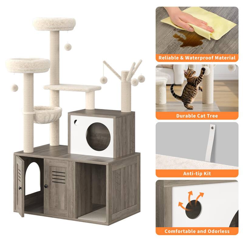 - Reliable & Waterproof Material
- Durable Cat Tree
- Anti-tip Kit
- Comfortable and Odorless