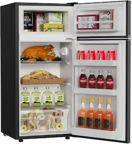 Circus Cirle - 4.5 Cu.Ft Refrigerator with Top Freezer - Black