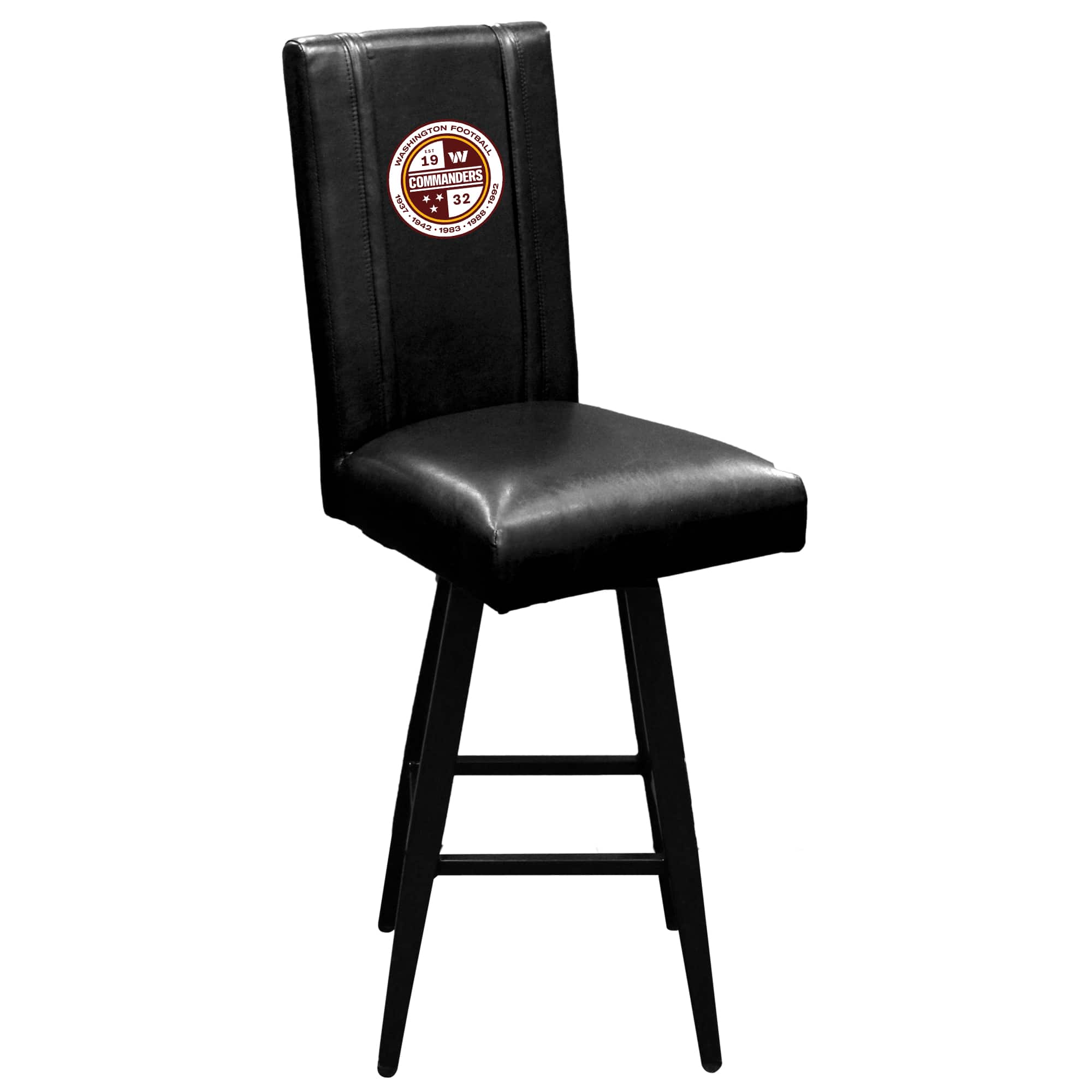 DreamSeat - Washington Commanders Seal Logo Swivel Bar Stool 2000 - Black