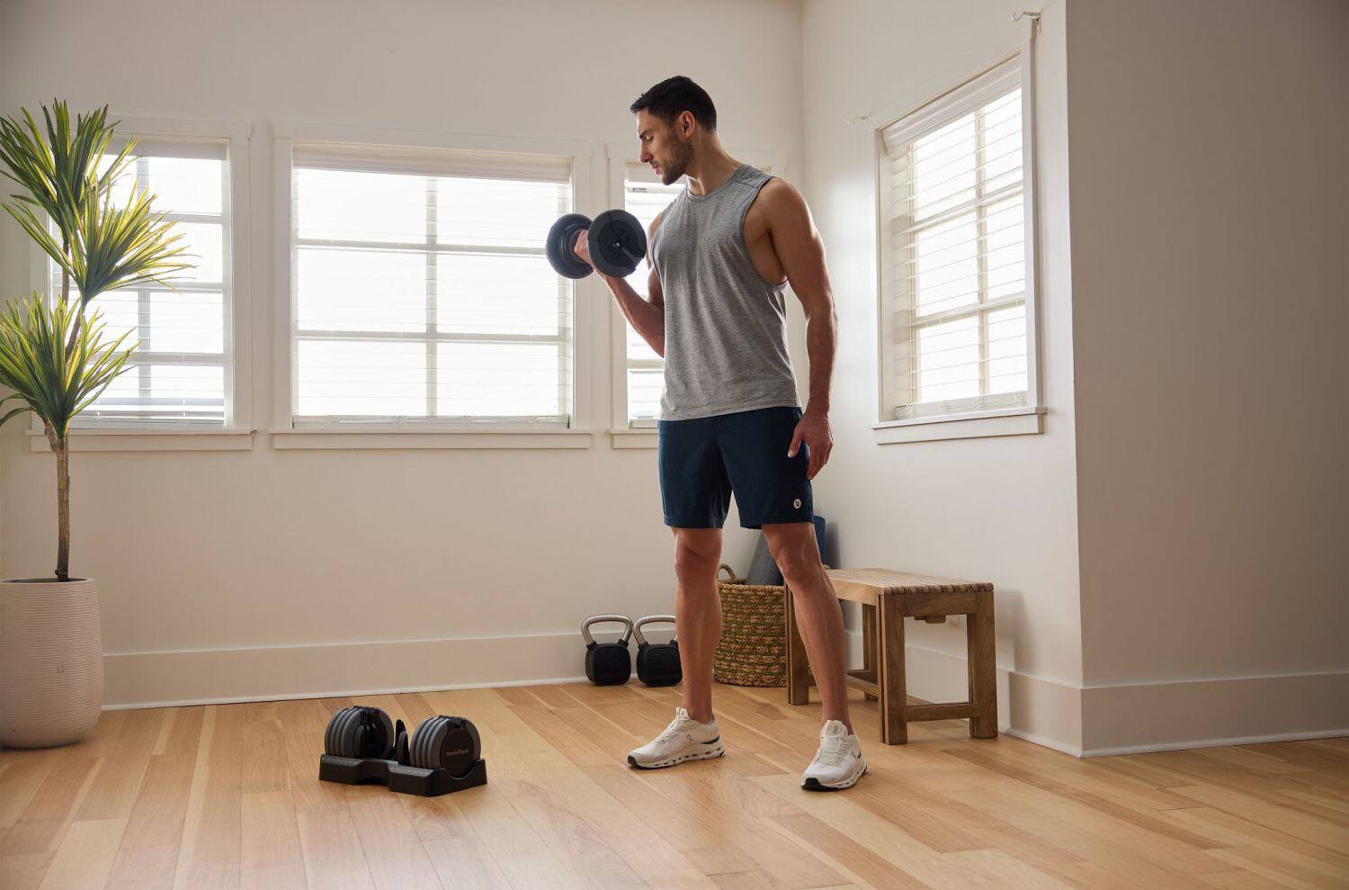 Alt View 2. NordicTrack - Set of Two NordicTrack 55 lb. Adjustable Dumbbells - Black.