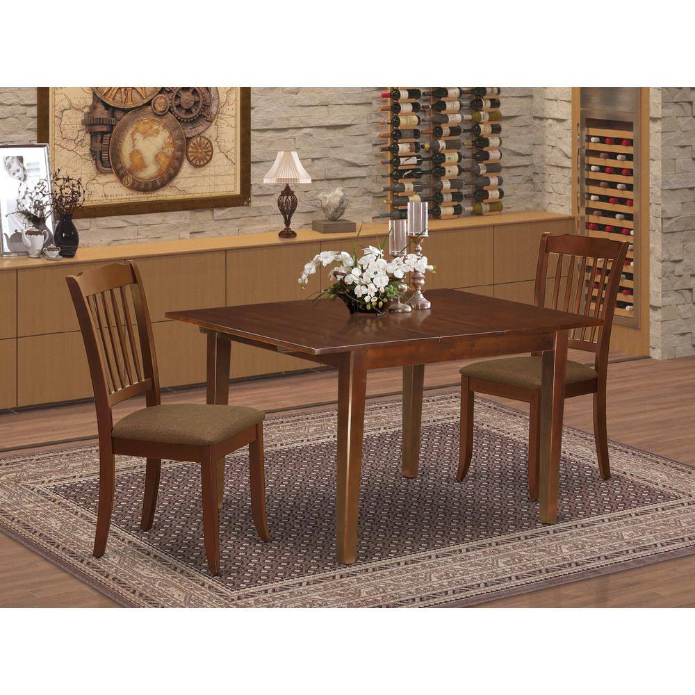 Left. East West Furniture - Dining Room Set Mahogany - Brown.