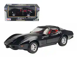 1979 Chevrolet Corvette Black 1/24 Diecast Car Model by Motormax