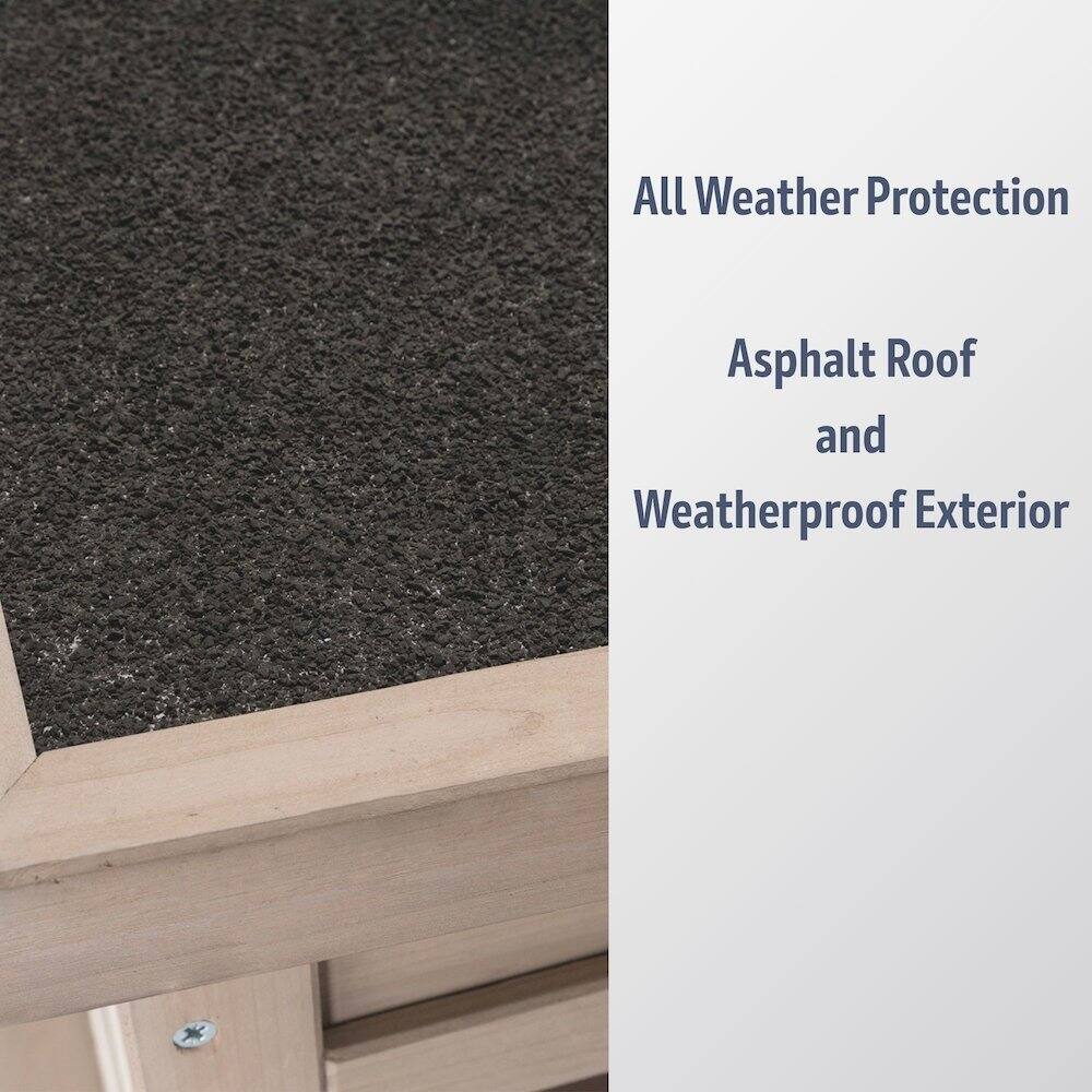 All Weather Protection  
Asphalt Roof and Weatherproof Exterior