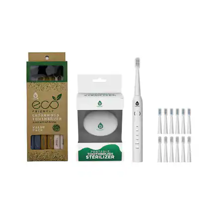 Eco Friendly Cedarwood Toothbrush + Pack with Multi-Brushes Value Pack Bundle
Portable Toothbrush Sterilizer