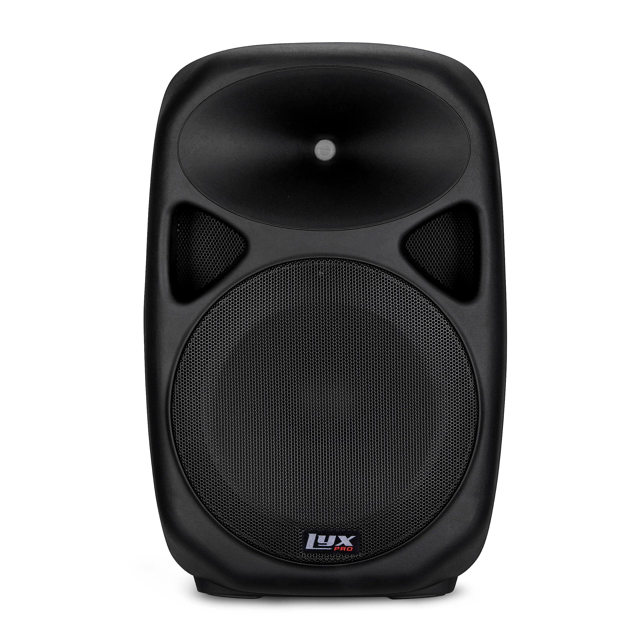 Front. Lyxpro - 15 Inch Portable PA Speaker Powered, PA System with Equalizer SD Slot & Built-in Bluetooth.
