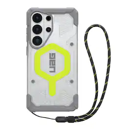 UAG - Samsung Galaxy S26 Ultra Case w/ Glow-in-the-Dark Magnet & Adjustable Wrist Lanyard, Translucent Magnetic Rugged Cover - Active Neon