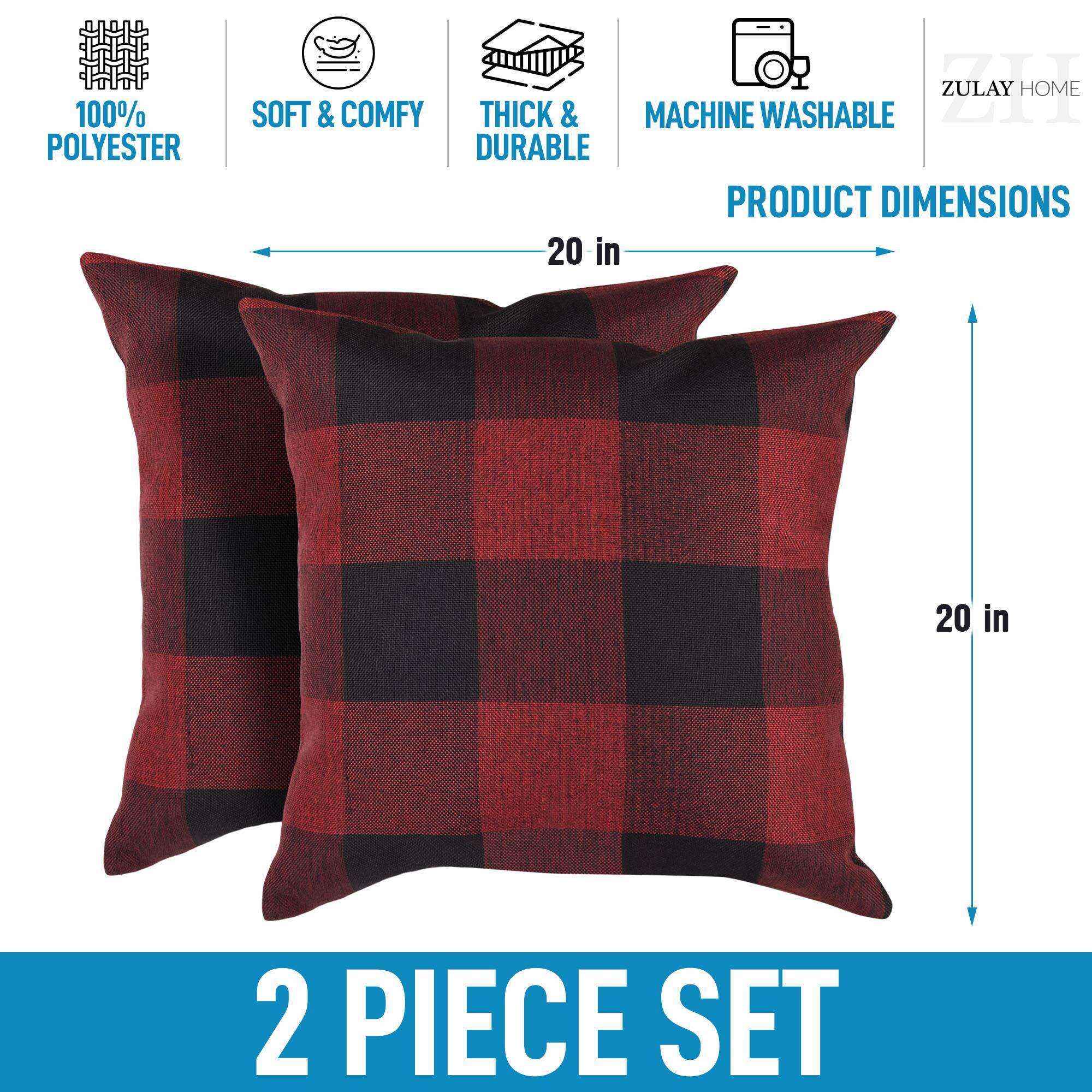 100% Polyester  
Soft & Comfy  
Thick & Durable  
Machine Washable  

Product Dimensions: 20 in x 20 in  

2 Piece Set  

Zulay Home