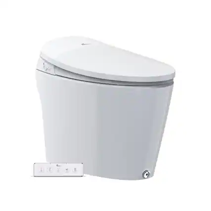 Front. Bio Bidet - Bio Bidet by Bemis Discovery DLX Bidet Toilet - White.