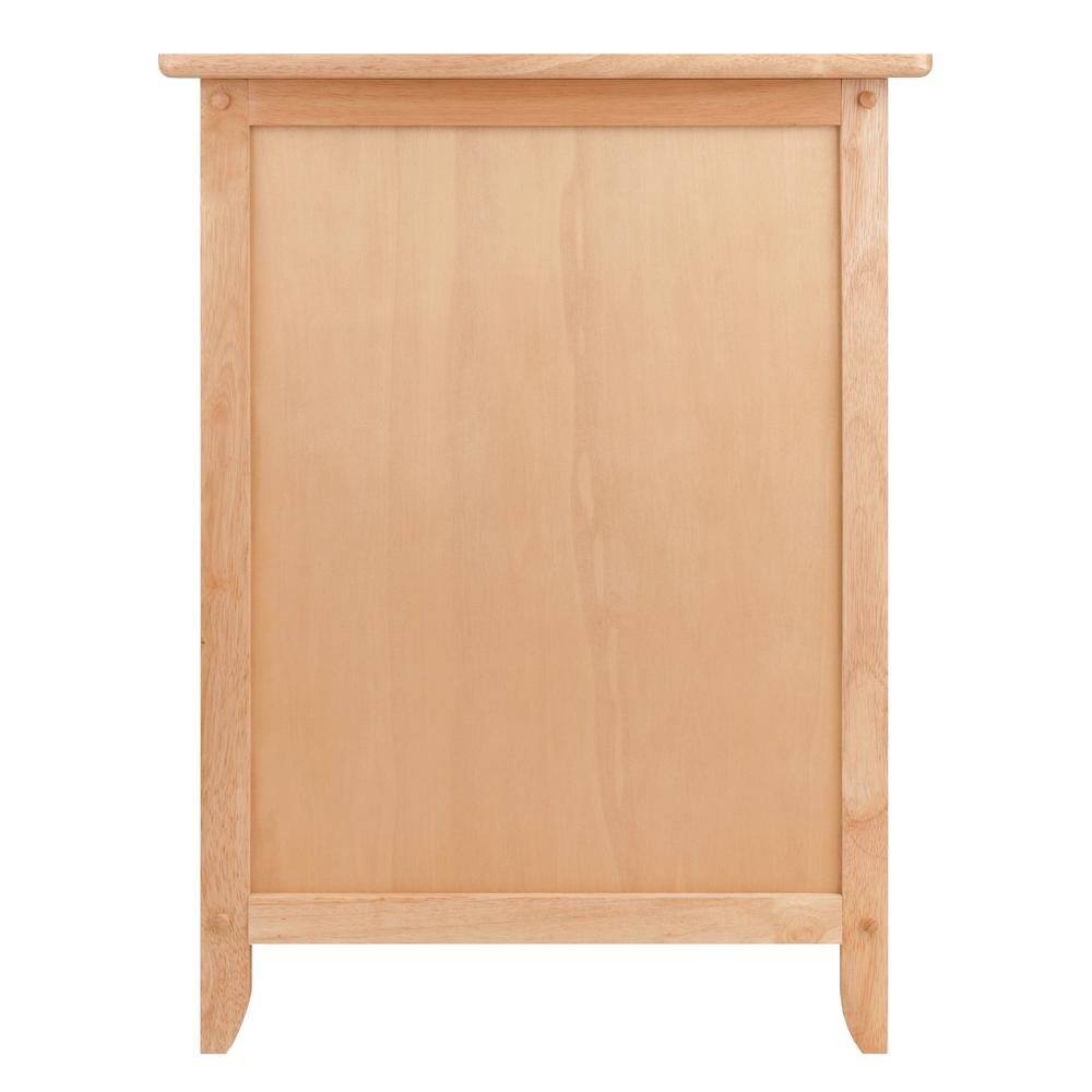 Back. FurniFact - Natural Accent Table with Drawer and Cabinet - Natural.