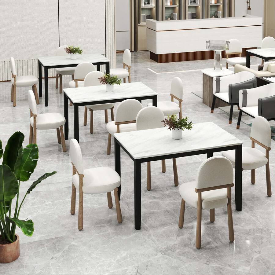 Costway Dining Table 45" Rectangular Mid Century Kitchen Table with ...