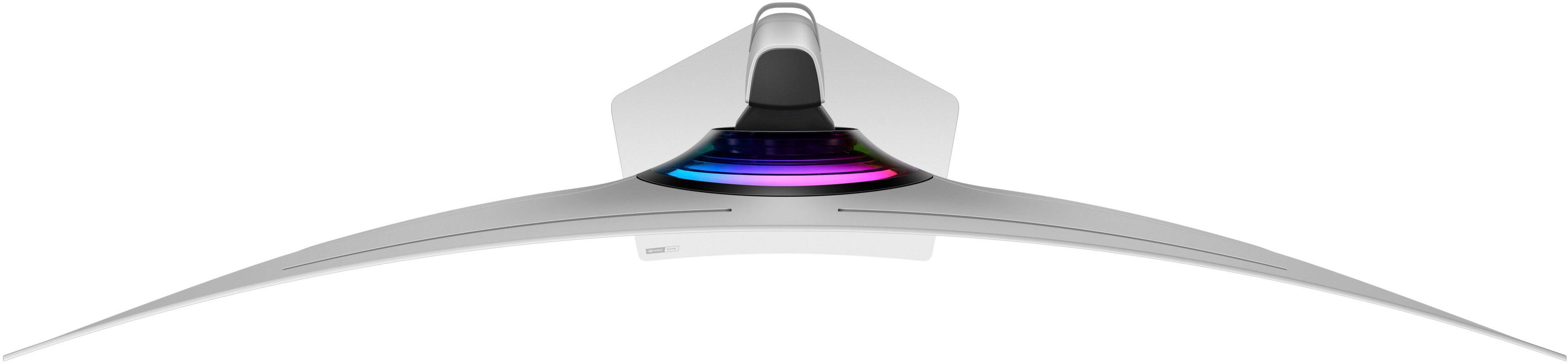 Alt View 17. Samsung - 49" Odyssey OLED G9 (G93SD) Dual-QHD 240Hz 0.03ms G-Sync Compatible Curved Glare Free Gaming Monitor - Silver.