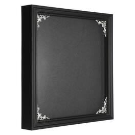 Unique Bargains - Shadow Box Frame, 9.8x9.8 Inch Wooden Display Case with Clear Glass Cover for Photo Memorabilia Flower - Black