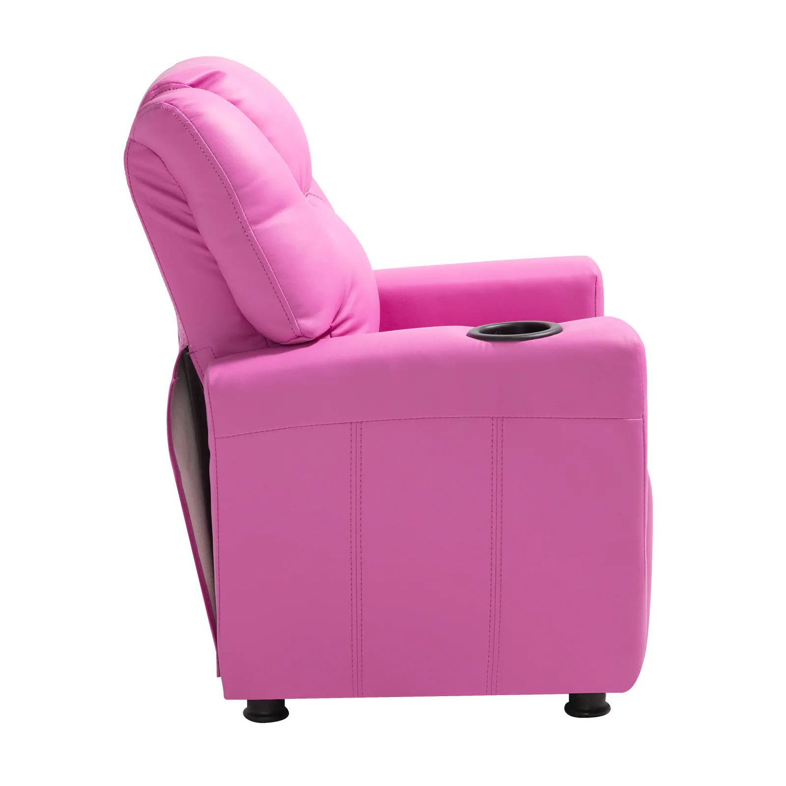 Alt View 5. VEVOR - Kids Reclining Chair, Toddler Recliner with Cup Holder, 101° to 121° Adjustable Backrest - Pink.