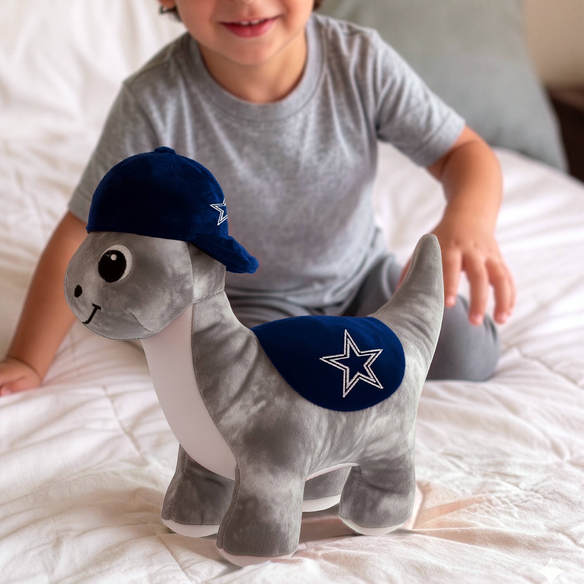 Alt View 2. Sporticulture - Dallas Cowboys Huddle Plush Fanasaur - Multicolor.