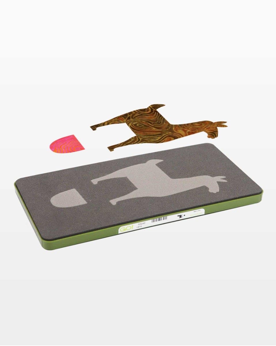 Left. AccuQuilt - Fox Die With Mat - Multicolor.