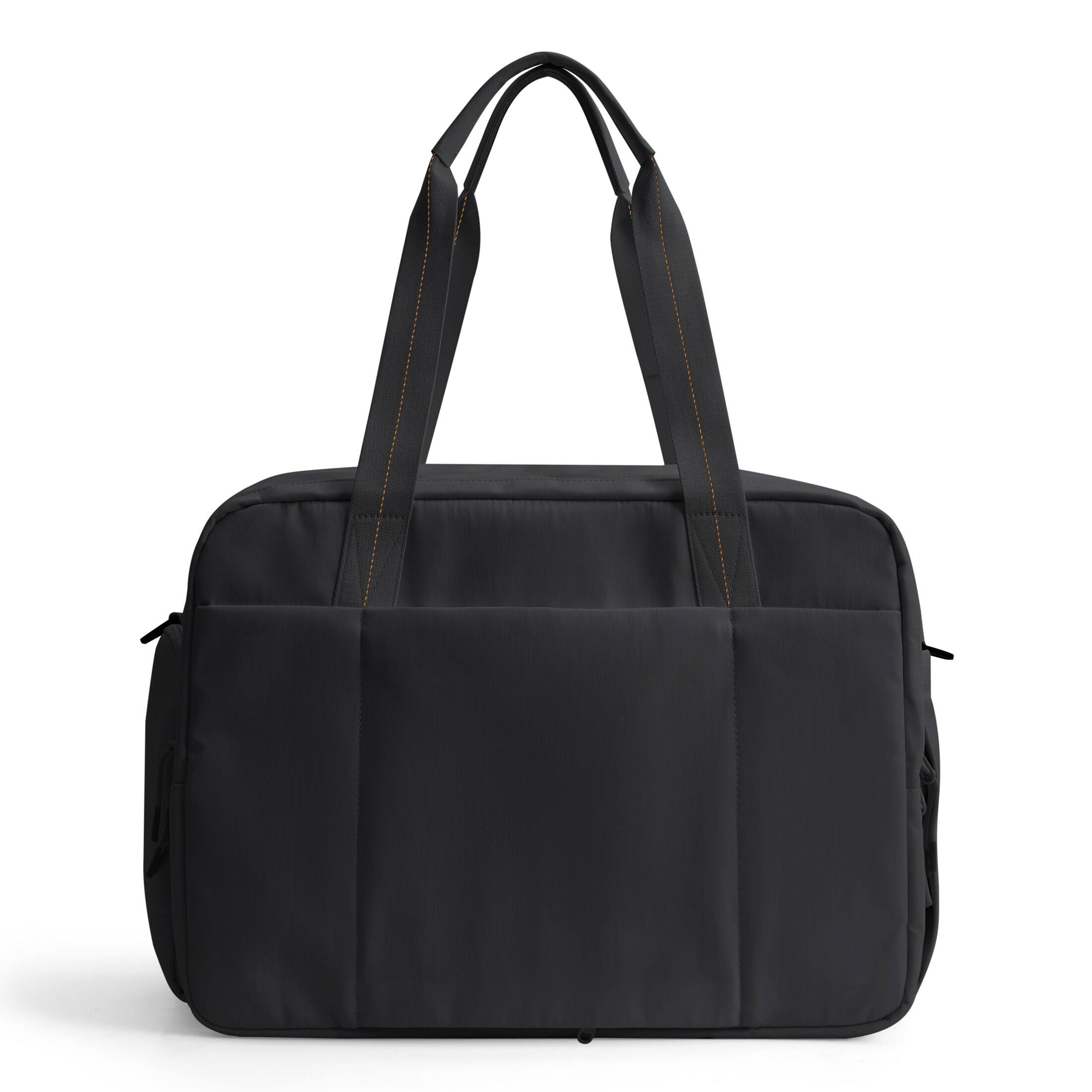 Back. Bagsmart - Moss 30L Weekender Duffle Bag, Water-Resistant Overnight Bag with 15.6" Laptop Compartment for Travel & Commute - Black.