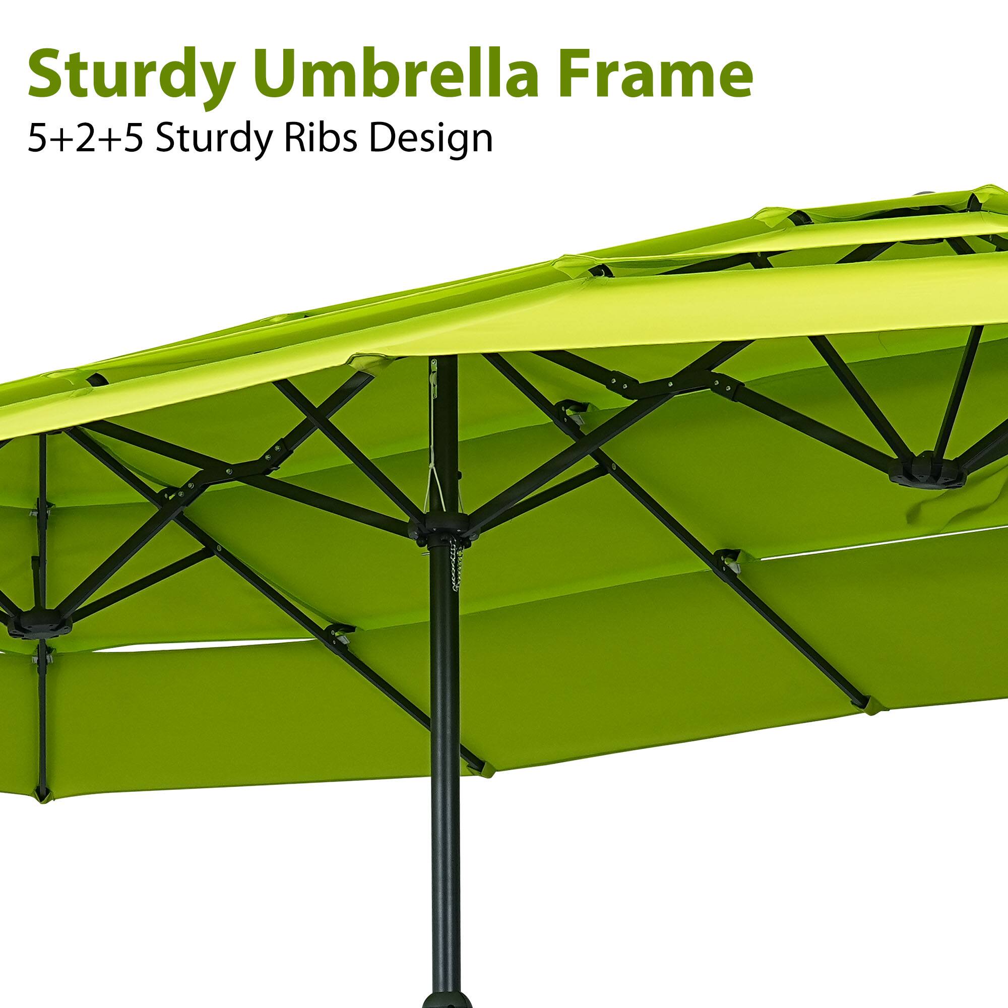 Sturdy Umbrella Frame  
5+2+5 Sturdy Ribs Design