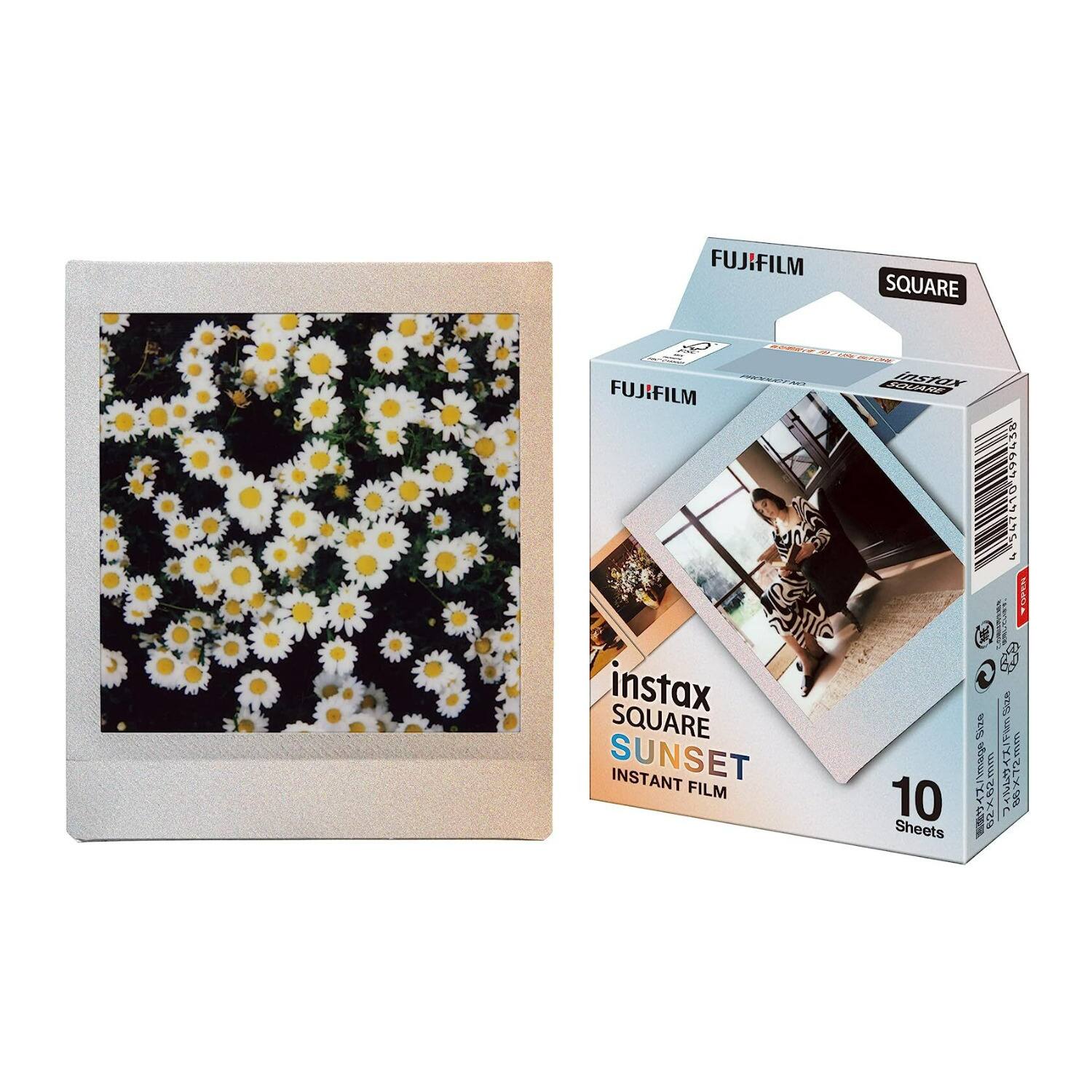 FUJIFILM SQUARE FERR 2 DISEO FUJIFILM 99458 410-2994 54t $ !.  B D instax SQUARE 126 ST SUNSET image mm 2W% INSTANT FILM 10 LY 2R 2X62mm I 86X72  ada RCE Sheets