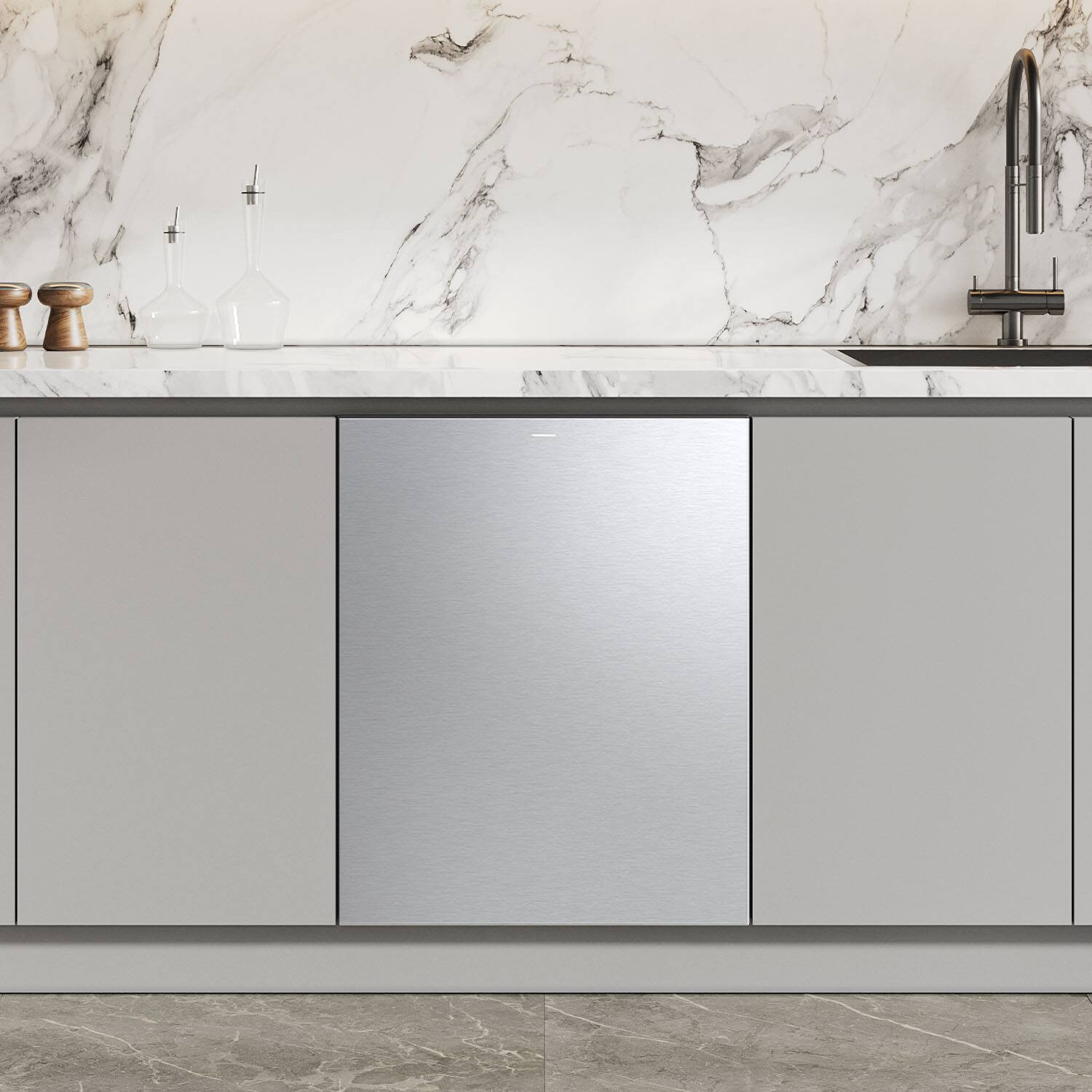Alt View 30. Samsung - 24” Smart Dry with AutoRelease Door Built-In Stainless Steel Tub Dishwasher with 3rd Rack Washing System, 38dBA - Stainless Steel.