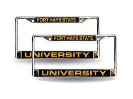 Rico Industries - Fort Hays State Tigers Chrome Metal Laser Cut License Plate Frame - Set of 2 Frames - Multi