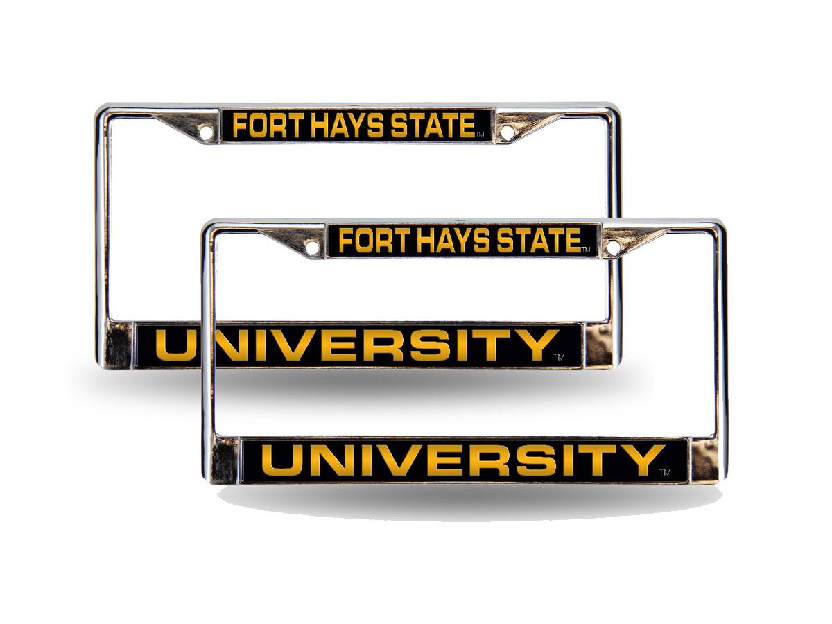 Fort Hays State Tigers Chrome Metal Laser Cut License Plate Frame - Set of 2 Frames