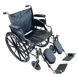 Invacare - Essentials Tracer SX3 16 in Foldable Wheelchair for Adults with Elevating Legrests - Black